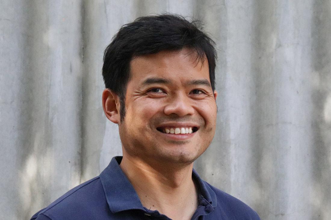 Barry Nguyen, photographed outdoors in natural light